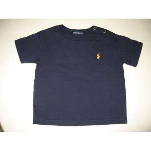  Ralph Lauren Navy Blue Short Sleeve Shirt 12 18months 