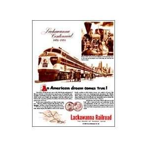  Railroad Tin Sign   Lackawanna Railroad 