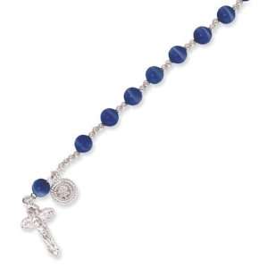  Silver Tone Rosary Bracelet Jewelry