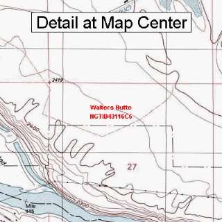   Topographic Quadrangle Map   Walters Butte, Idaho (Folded/Waterproof