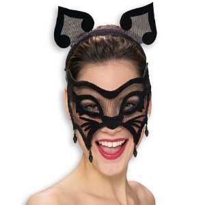  Rubies Black Mesh Cat Mask with Ears Toys & Games