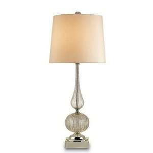 Currey and Company 6020 Affaire   One Light Table Lamp, Brass Finish 