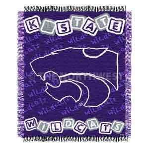   Kansas State Wildcats Baby Afghan / Throw Blanket