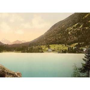 Vintage Travel Poster   Lake Champex I. Valais Alps of Switzerland 24 
