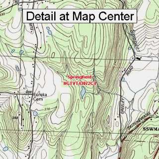   Topographic Quadrangle Map   Springfield, Vermont (Folded/Waterproof