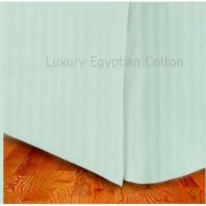 300TC Egyptian Cotton QUEEN Tailored Bed Skirt MINT Stripe  