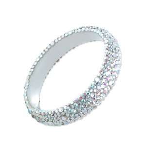  Majestic Swarovski Crystal Bangle   White Jewelry
