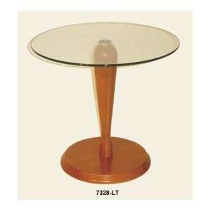  7328 LT Round Glass Top Lamp Table (Cherry)