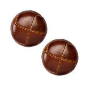  Genuine Leather Button 7/8 Leather All Brown By The Each 