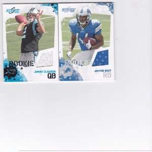 Jahvid Best and Jimmy Clausen Rookie Patch cards