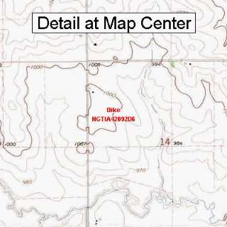 USGS Topographic Quadrangle Map   Dike, Iowa (Folded/Waterproof 