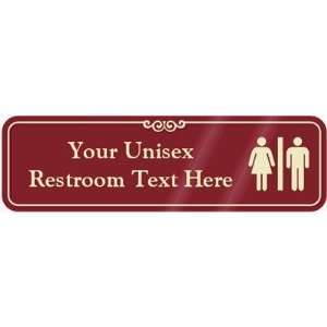   Unisex Restroom Symbol Sign ShowCase Sign, 10 x 3