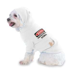  WARNING PROTECTED BY A PITBULL Hooded (Hoody) T Shirt with 