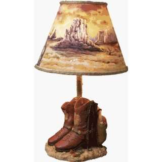  Lazart® 15 Cowboy Boots Vanity Lamp w/Western Shade, 60 