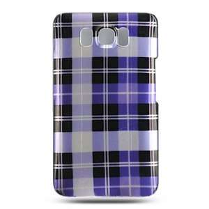   Horizontal Checkers ) for HTC HD2 (Purple) Cell Phones & Accessories
