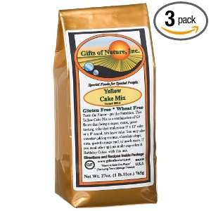 Gifts Of Nature Yellow Cake Mix, 27 Ounce Bags (Pack of 3)  