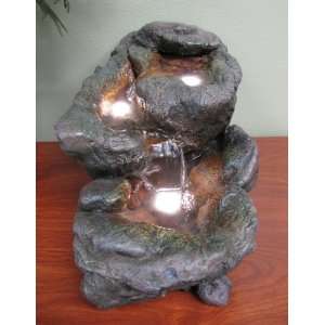  14 Three Tier Natural Stone Finish Tabletop Waterfall 