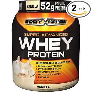 Body Fortress Whey Protein Powder, Vanilla, 32 Ounces (Pack of 2)
