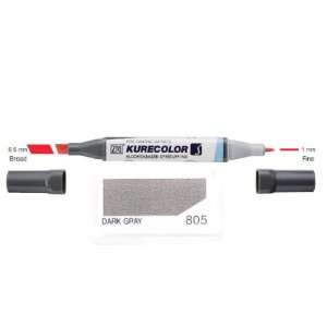  Zig Kurecolor KC3000/805 Twin S Marker Pen   Dark Grey 
