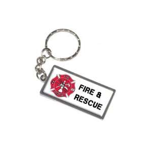  Fire and Rescue   Firemen EMT   New Keychain Ring 