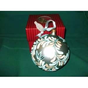   Waterford Heirloom Ashbourne Laurel Aqua Ball Ornament