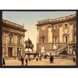   Reprint of The Capitoline, the piazza, Rome, Italy