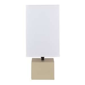   Watt Single Light Table Lamp with 8 Square Shade and Square Base wi