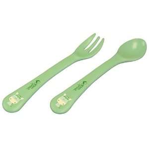  i Play   Green Sprouts Cornstarch Fork & Spoon Set Stage 4 