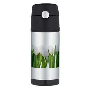  Thermos Travel Water Bottle White Tulips Spring 
