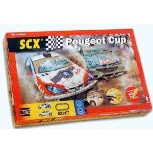  SCX   1/32 Peugeot Cup US Oval Slot Car Race Set, Analog (Slot Cars 