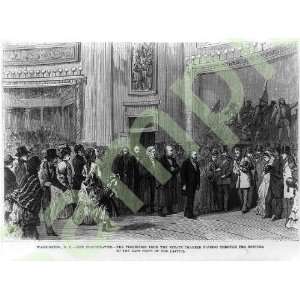   walking through a crowd rotunda U.S. Capitol 1873