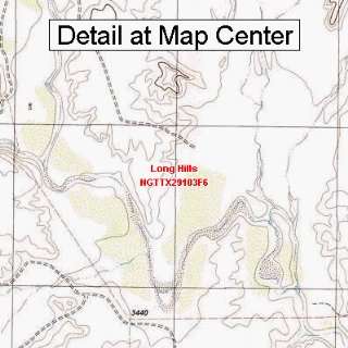  USGS Topographic Quadrangle Map   Long Hills, Texas 