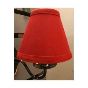  Set of Six Red Chandelier Mini Shades