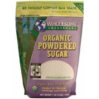   Fair Trade Organic Powdered Sugar, 16 Ounce Pouches (Pack of 6