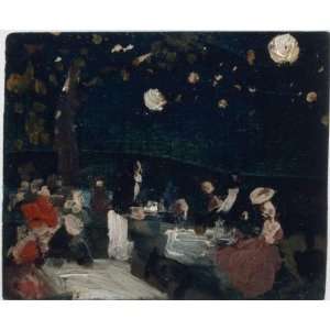 FRAMED oil paintings   Robert Henri   24 x 20 inches   Cafe by night 