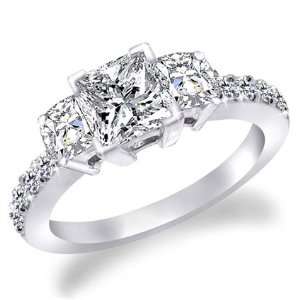   Engagement Ring in 18k Gold 1.00 Carat GIA Certified Center Diamond