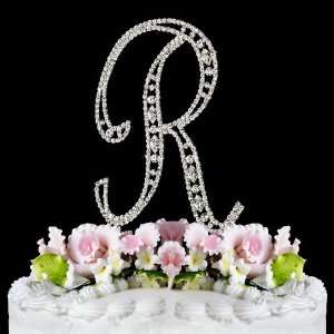   ~ Swarovski Crystal Wedding Cake Topper ~ Letter R 