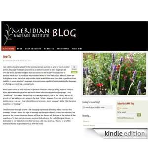  Meridian Massage Institute Blog Kindle Store Cindy Black