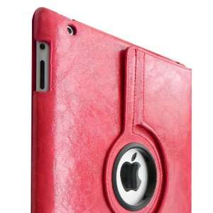  Fintie Red 360° Rotating Crazy Horse Skin Style PU 