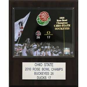 NCAA Football Ohio State 2010 Rose Bowl Champions Plaque 