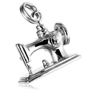    Rembrandt Charms Sewing Machine Charm, Sterling Silver Jewelry