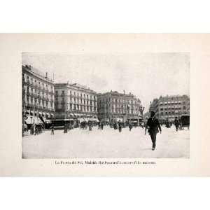 1911 Print Spain Madrid Puerta Sol Gate Square Plaza Capital 