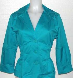 NEW Joan Rivers Signature 3/4 Sleeve Crop Jacket w/ Ruching Detail 