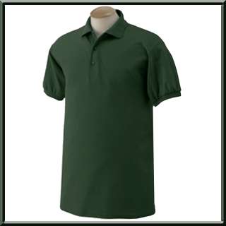 Forest green polo shirts are only available in S 2X.