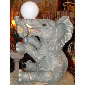 Baby Elephant Table Lamp 19h