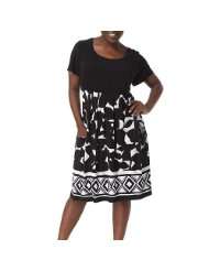 Ronni Nicole Plus Black & White Print Dress