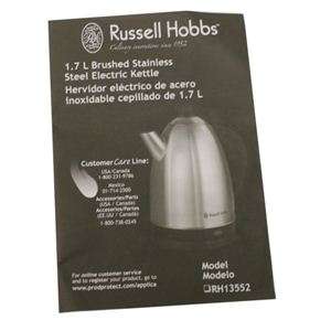 RUSSELL HOBBS Ellora RH13552 1.7L Brushed Stainless Steel Electric 