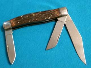 NM VINTAGE CAMILLUS ROUGH CUT TOBACCO CATTLE STOCKMAN KNIFE KNIVES 