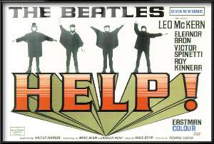 HELP   FRAMED MOVIE POSTER (THE BEATLES)  