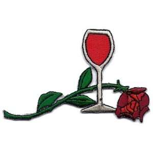  BUY 1 GET 1 OF SAME FREE/Red Rose & Wine/Iron On Applique 
